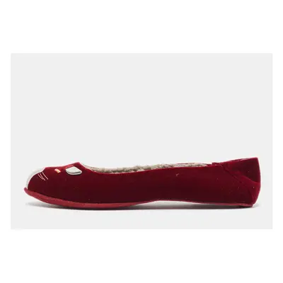 Marc by Marc Jacobs Burgundy Velvet Cat Ballet Flats Size 37.5