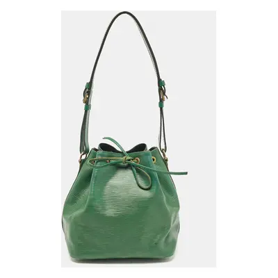 Louis Vuitton Borneo Green Epi Leather Petit Noe Bag