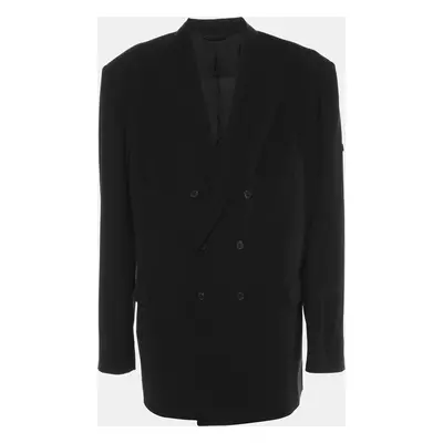 Balenciaga Black Nylon Double Breasted Blazer