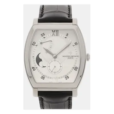 Vacheron Constantin Silver 18k White Gold Malte 83080/000G-9408 Manual Winding Men's Wristwatch 