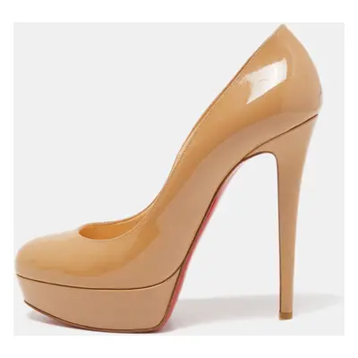 Christian Louboutin Beige Patent Leather Bianca Pumps Size