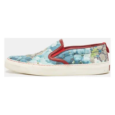 Gucci Multicolor GG Supreme Blooms Printed Canvas Slip On Sneakers Size 37.5