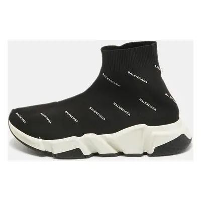 Balenciaga Black Knit Speed Trainer Sneakers Size