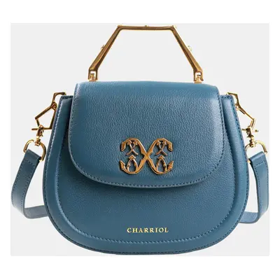 Charriol Bluish Green Leather MARIE OLGA Handbag