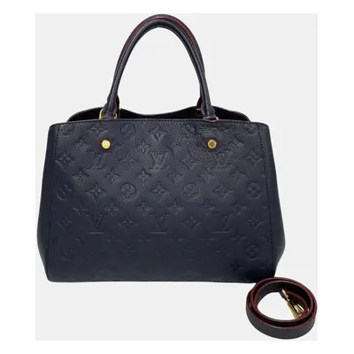 Louis Vuitton Marine Rouge Monogram Empreinte Leather Montaigne BB Bag