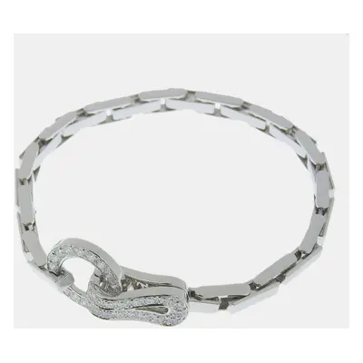 Cartier 18K White Gold Agrafe Bracelet