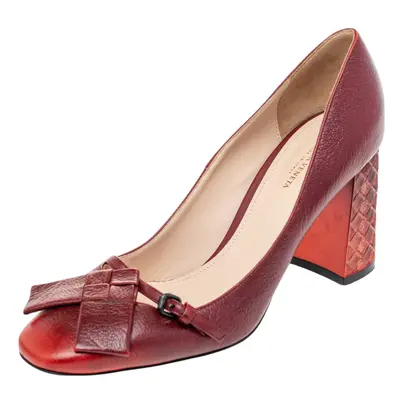 Bottega Veneta Red leather Ombre Cherbourg Pumps Size