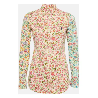 Ralph Lauren Multicolor Floral Cotton Knit Long Sleeve Shirt