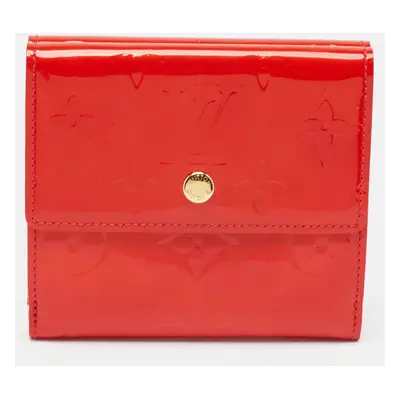 Louis Vuitton Red Monogram Vernis Elise Wallet