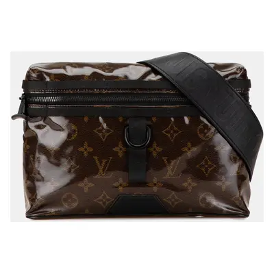 Louis Vuitton Brown PVC Monogram Glaze Messenger Pm Bag