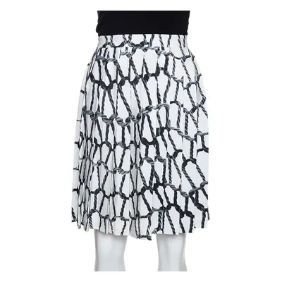 Joseph Monochrome Rope Printed Silk Pleated Skirt