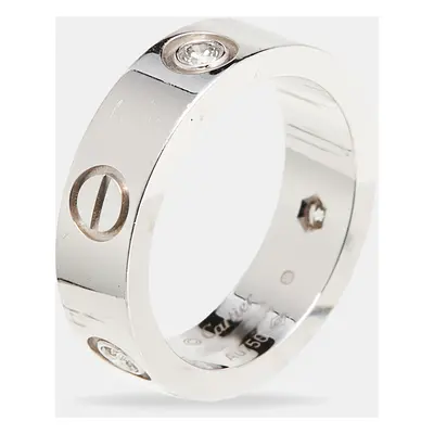 Cartier Love Diamond 18k White Gold Ring Size