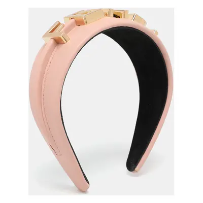 Fendi Beige Leather Graphy Headband