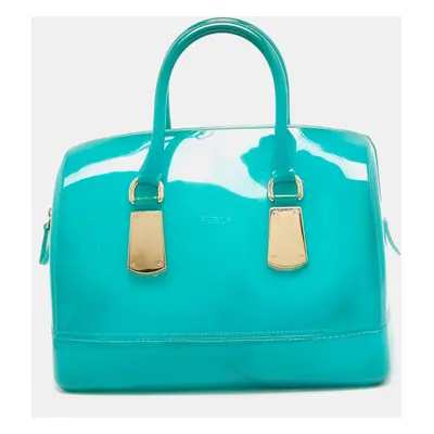 Furla Green Rubber Candy Satchel