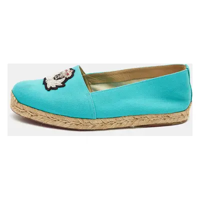 Christian Louboutin Blue Canvas Gala Espadrille Size