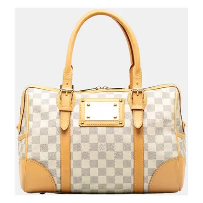 Louis Vuitton White Damier Azur Canvas Berkeley Top Handle Bag