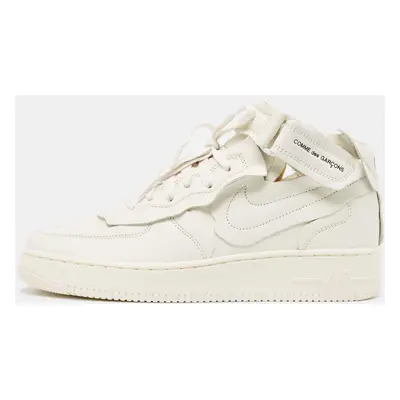 Nike Air Force White Leather Air Force1 Mid Comme Sneakers Size 42.5