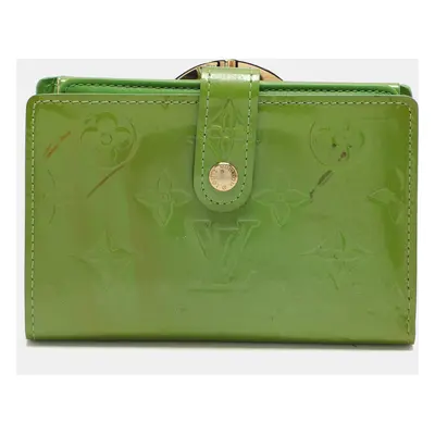 Louis Vuitton Vert Tonic Monogram Vernis Port Feuille Vienoise French Purse Wallet