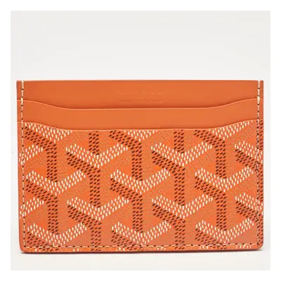 Goyard Orange Goyardine Coated Canvas and Leather Saint Sulpice Card Holder