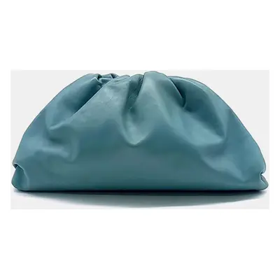 Botteag Veneta Blue Butter Calf Pouch Bag