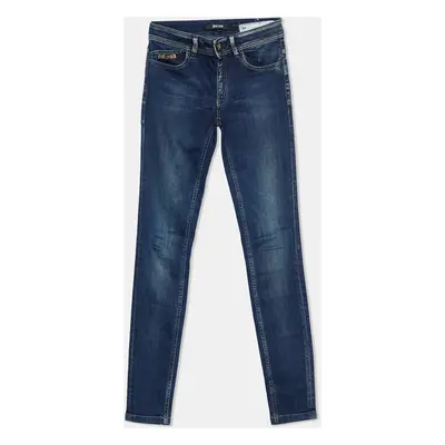 Just Cavalli Navy Blue Stretch Denim Skinny Leg Jeans