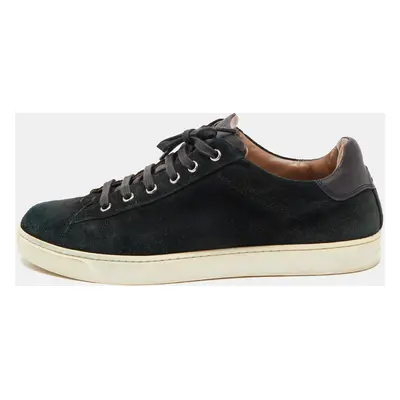 Gianvito Rossi Black Suede Low Top Sneakers Size