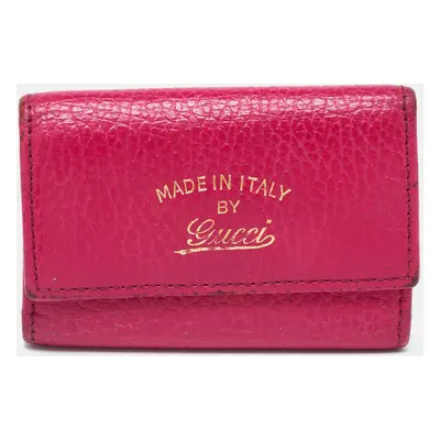 Gucci Pink Leather Key Case