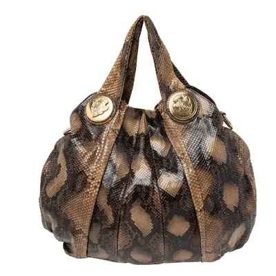 Gucci Beige Python Large Hysteria Hobo