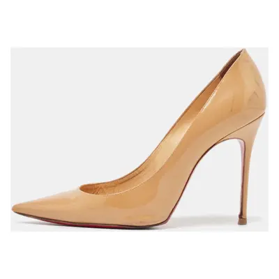 Christian Louboutin Beige Patent Leather Kate Pumps Size 37.5