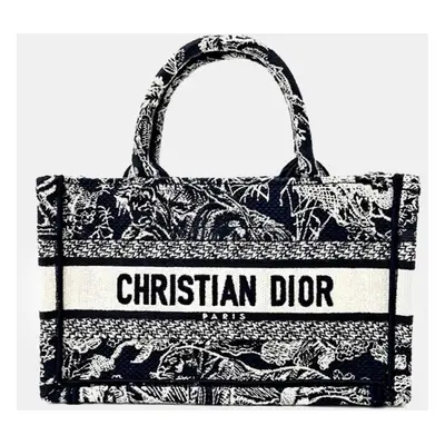 Dior Navy Blue Canvas Mini Book Tote Bag