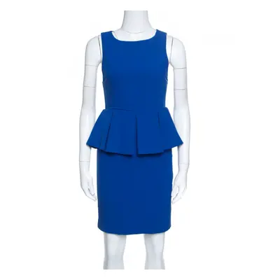 Alice + Olivia June Cobalt Blue Sleeveless Peplum Dress