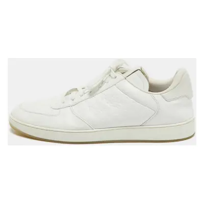 Louis Vuitton White Leather Rivoli Lace Up Sneakers Size 42.5