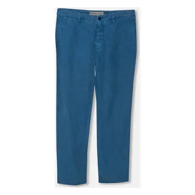 Etro Blue Linen Tapered Pants