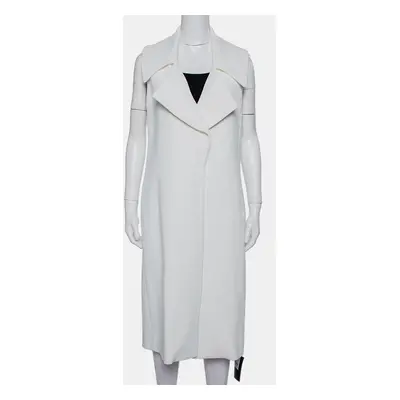 Cushnie et Ochs White Crepe Collared Open Front Coat