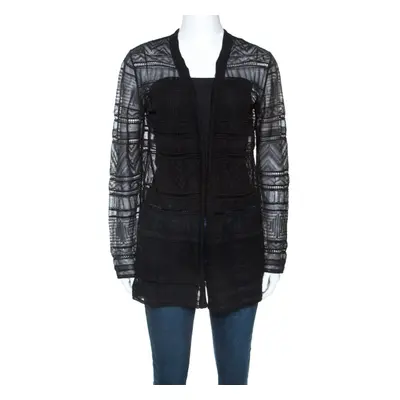 M Missoni Black Knitted Long Sleeve Cardigan