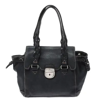 Aigner Black Leather Small Satchel