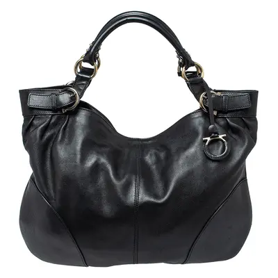 Salvatore Ferragamo Black Leather Tote