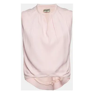 Balenciaga Pink Crepe Sleeveless Top