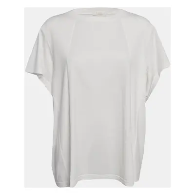 Chloe White Cotton Jersey Loose Fit T-Shirt