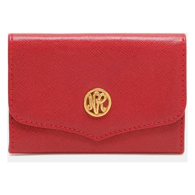 Nina Ricci Red Leather Card Case Wallet