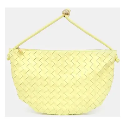 Bottega Veneta Yellow Intrecciato Nappa Medium Turn Hobo Bag