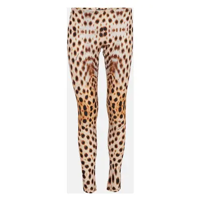 Roberto Cavalli Brown Cheetah Print Jersey Leggings