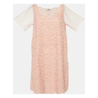 Moschino Cheap and Chic Pink Floral Applique Detail Shift Dress