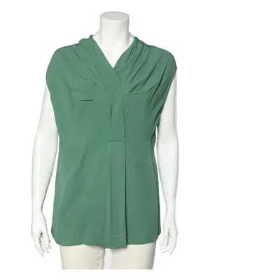 Marni Green Crepe Draped Top