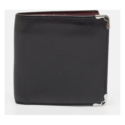 Cartier Black Leather Must de Cartier Bifold Wallet