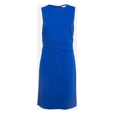 Diane Von Furstenberg Blue Knit Sleeveless Midi Dress