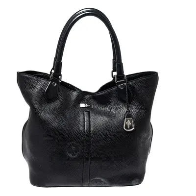 Cole Haan Black Grained Soft Leather Tote