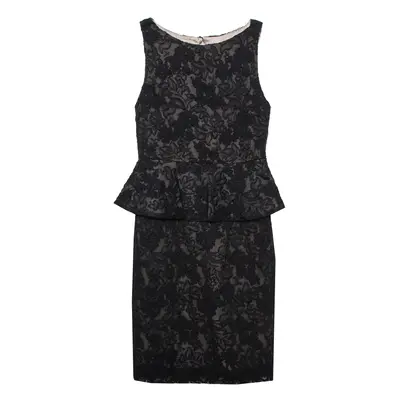 Alice + Olivia Black Lace Josephine Peplum Dress