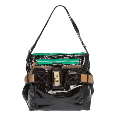 Chloe Black Patent Leather Audra Tote