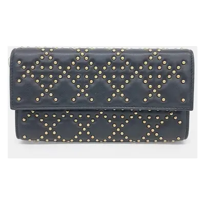 Christian Dior Calfskin Cannage Studded Wallet on Chain